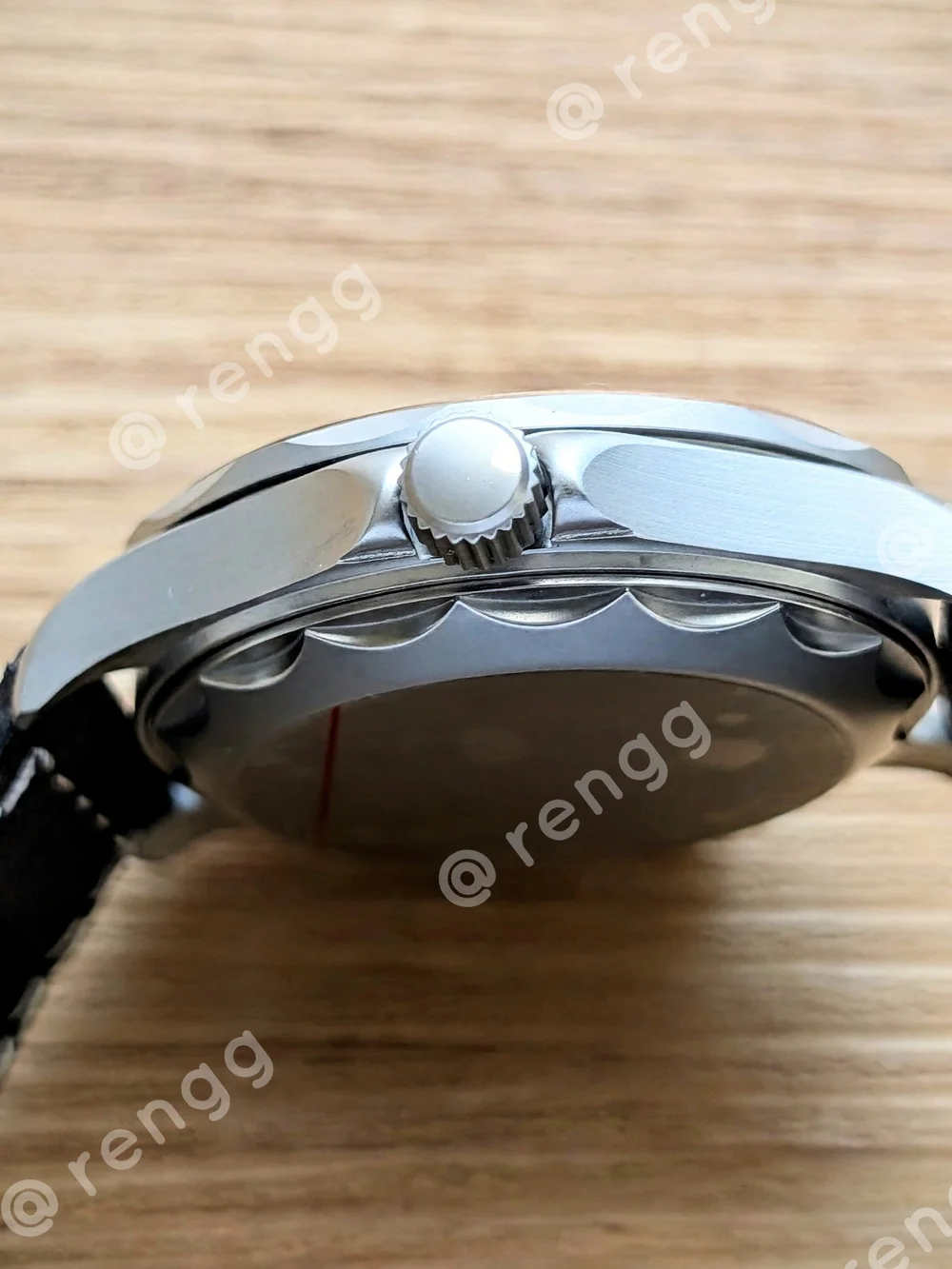 41mm Titanium Seiko Master Men's Automatic Diver Mod Watch Open Heart Sapphire
